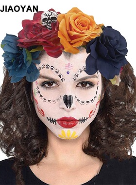Halloween simulation flower headband skull headband头箍