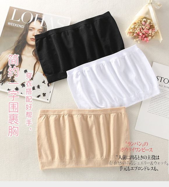 Plus size lace tube top, comfortable, anti-exposure, versatile for women