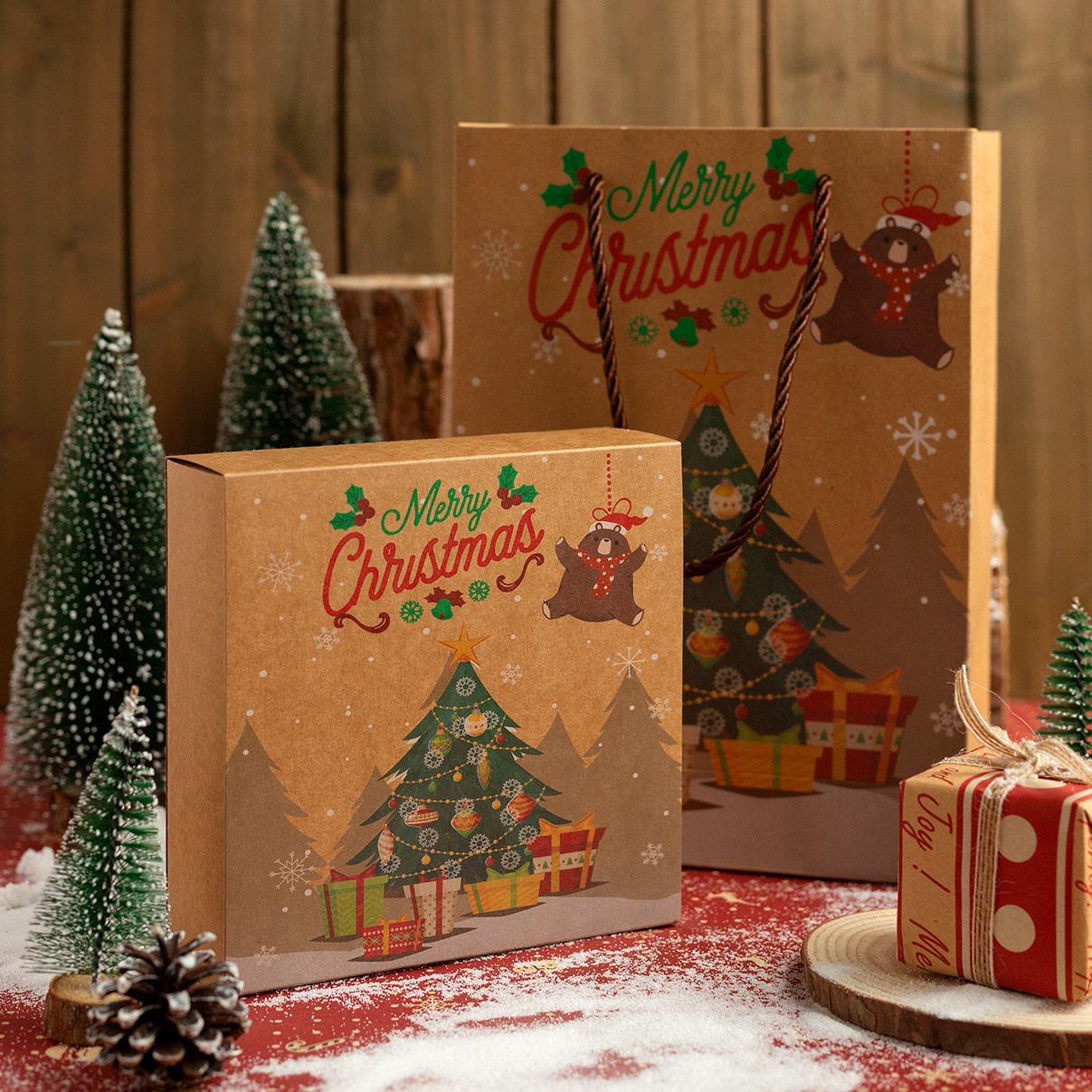 圣诞节礼物手工曲奇饼干礼盒装糖霜姜饼人独立包装限定自制小饼干