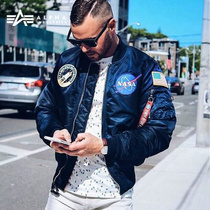 Alpha Alpha MA1 Flying Jacket Space Agency NASA MA-1 Space Agency Jacket Warm Thick Male Cotton Clothing