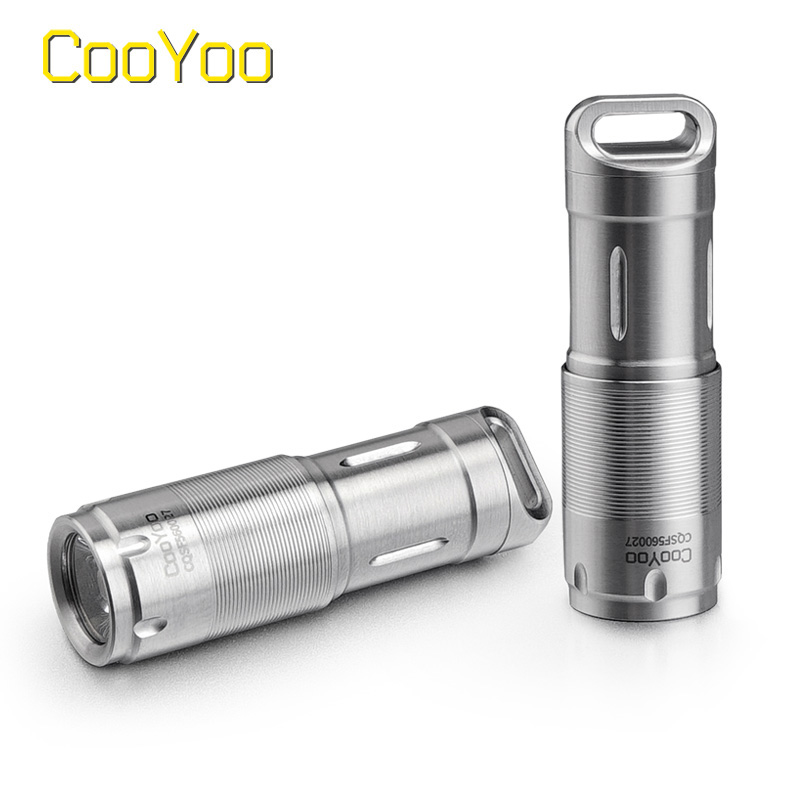 CooYoo量子+不鏽鋼防水微型USB直充電10180迷你強光小巧LED手電筒