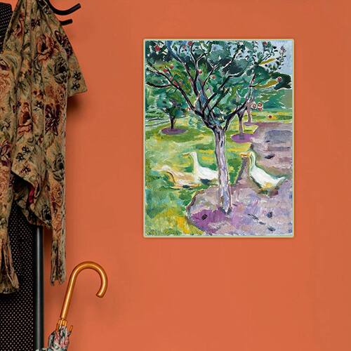 现货 意大利Mondo进口拼图 Edvard Munch 果园的鹅 1000片+相框 - 图3