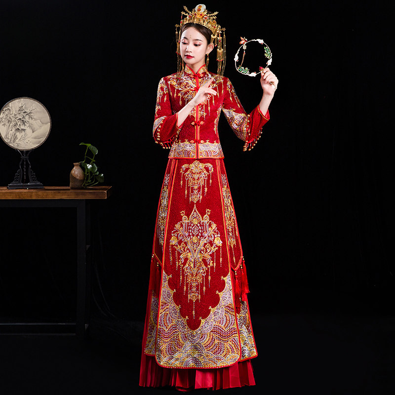 秀禾服2020新款新娘结婚禾秀服礼服 慕妍娜旗袍