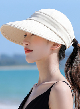 遮阳帽子女夏天骑车不翻防