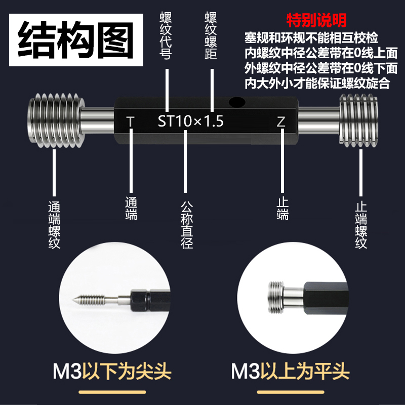 ST牙套螺纹塞规/钢套通止规/ST螺纹通止规/牙套塞规/牙套螺纹塞规 - 图0