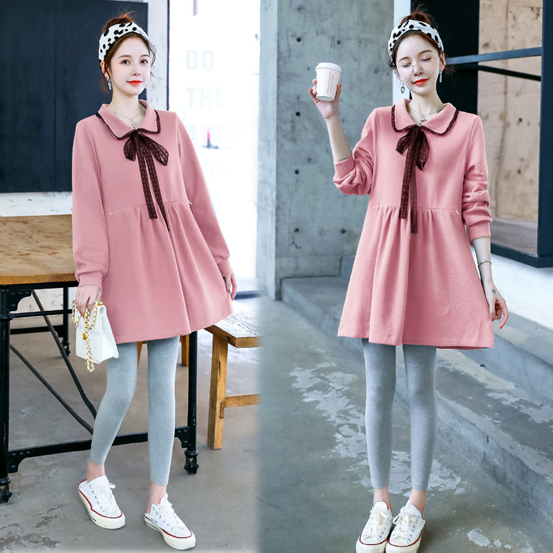 潮妈孕妇秋装连衣裙套装早孕妇裙子 悦叙连衣裙