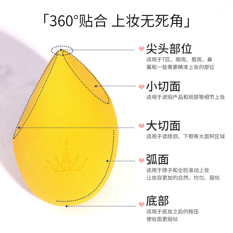 豆豆尔木萄心悦爱心美妆彩妆化妆海绵蛋超软不吃粉干湿大粉扑心形,淘宝优惠券,粉丝福利购,淘宝优惠卷
