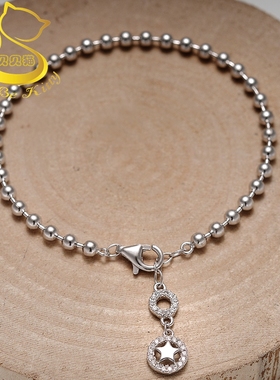 kitty小圆球银手链
