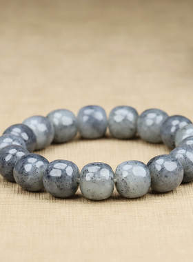 青花籽料老型珠青花籽料手链