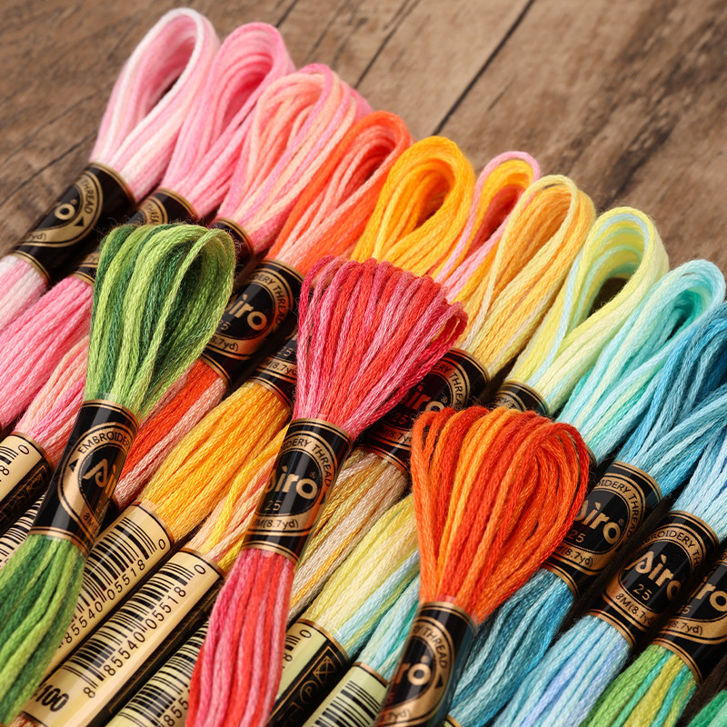 8米6股78色段染绣花线手工diy手绳辅料十字刺绣线渐变双色刺绣线,淘宝优惠券,粉丝福利购,淘宝优惠卷