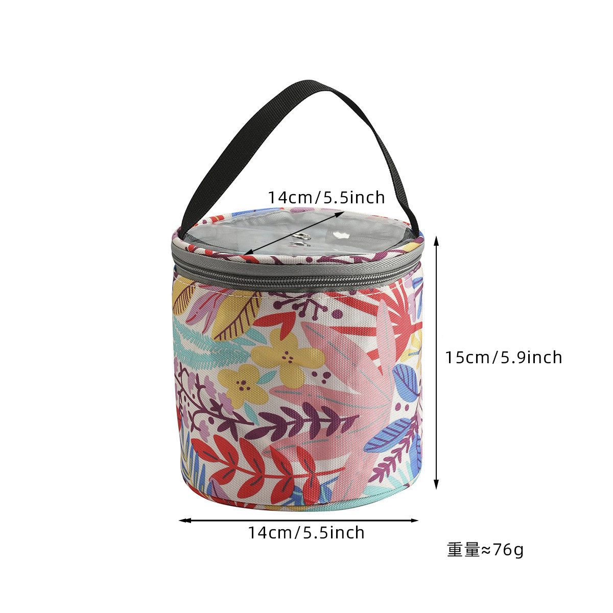 印花带盖毛线收纳包尼龙短款打孔毛线筒包毛线钩针编织工具防尘包,淘宝优惠券,粉丝福利购,淘宝优惠卷