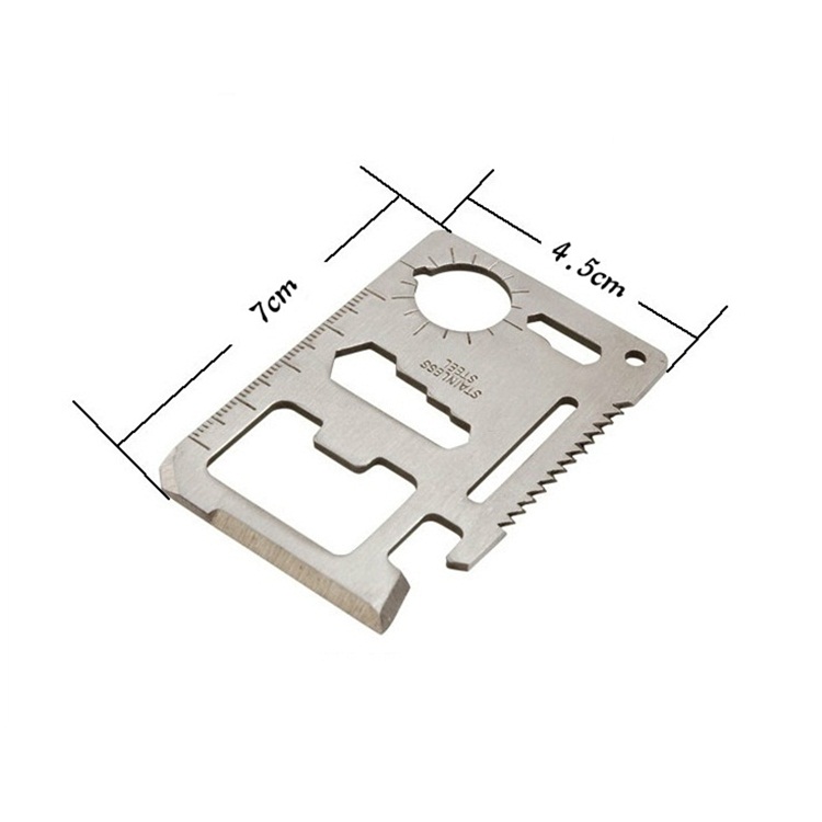 万能刀卡创意工具卡11多功能瑞士刀卡卡片刀救生多用卡双齿锯口 - 图0