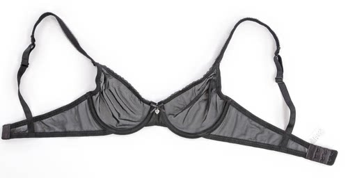 all undone大码性感法式欧美内衣超薄透明网纱女士胸罩文胸套装 - 图2