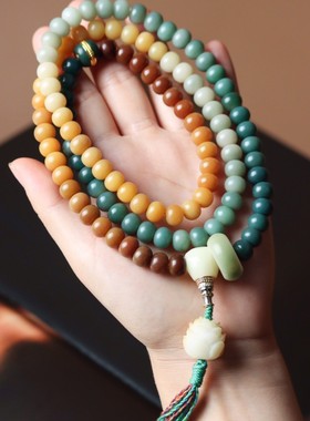 2026盘玩手串原生态菩提原籽解压手链新中式禅意风项链文玩珠子带