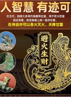 2026解厨房在西北旺男主厨房避火龙西北角贴鸱尾第九子避火鸱吻贴