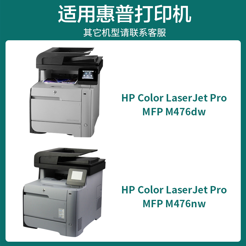 适用惠普CF380A硒鼓M476dw M476nw彩色打印机HP312A墨盒M476粉盒-图0