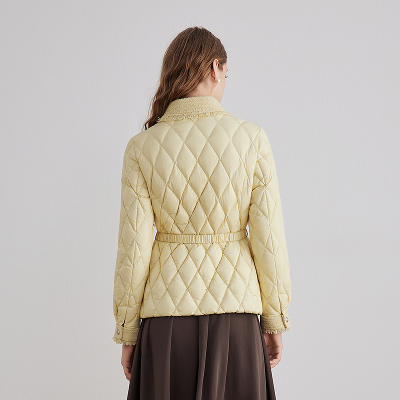 OBEG欧碧倩小香风拼接羽绒服50504521