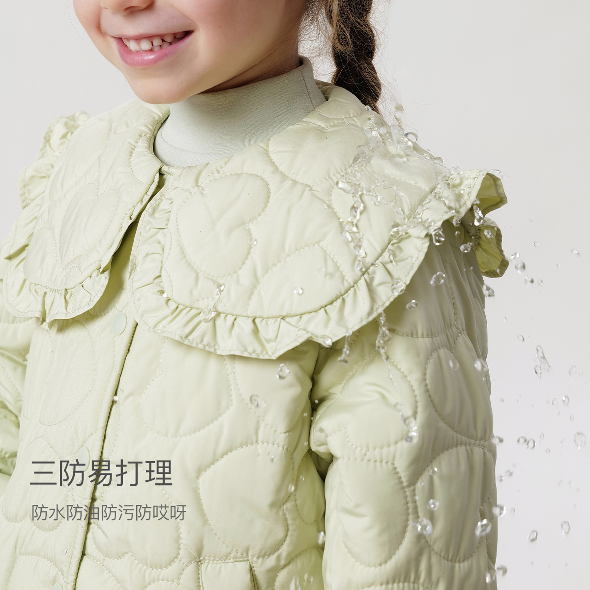 [奥莱特卖]马克珍妮女童三防翻领红色连衣裙儿童新年冬外套231217 - 图3