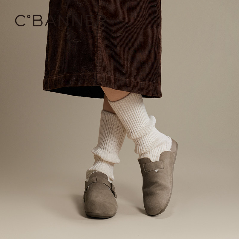 千百度平底加绒勃肯鞋女款冬季新款家居保暖可外穿毛毛拖鞋,淘宝优惠券,粉丝福利购,淘宝优惠卷