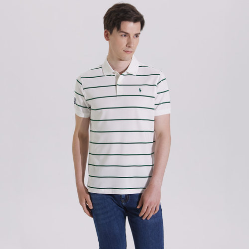 【纯棉】DIVPOLO保罗男士短袖Polo衫条纹2026夏T恤上衣MA0412446 - 图1