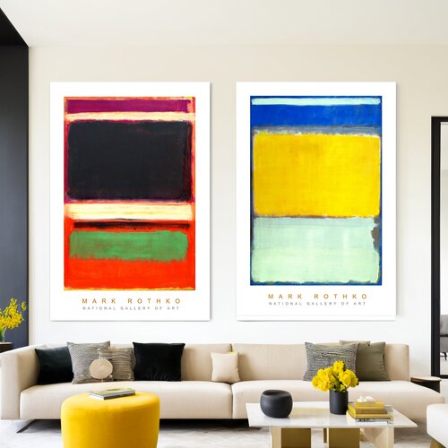 马克罗斯科 Mark Rothko 抽象派书房简约客厅卧室装饰画艺术海报 - 图2