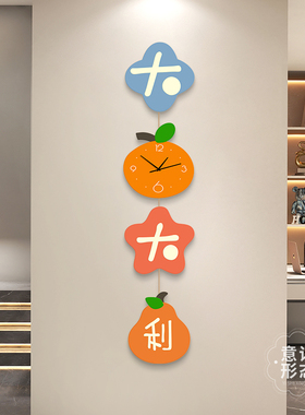2026新款钟表客厅装饰画现代简约创意静音挂钟饭厅电视背景墙壁画
