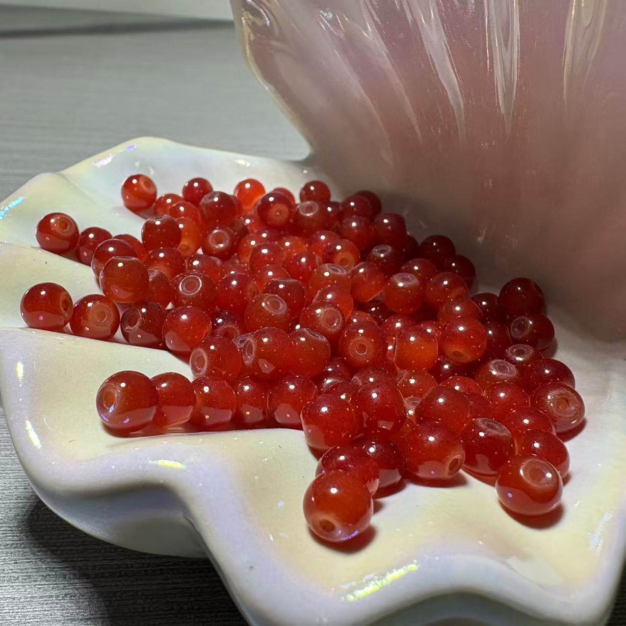 6mm马卡龙玉料多色琉璃三圈可盘圆珠散珠手工diy手串仙女饰品材料,淘宝优惠券,粉丝福利购,淘宝优惠卷