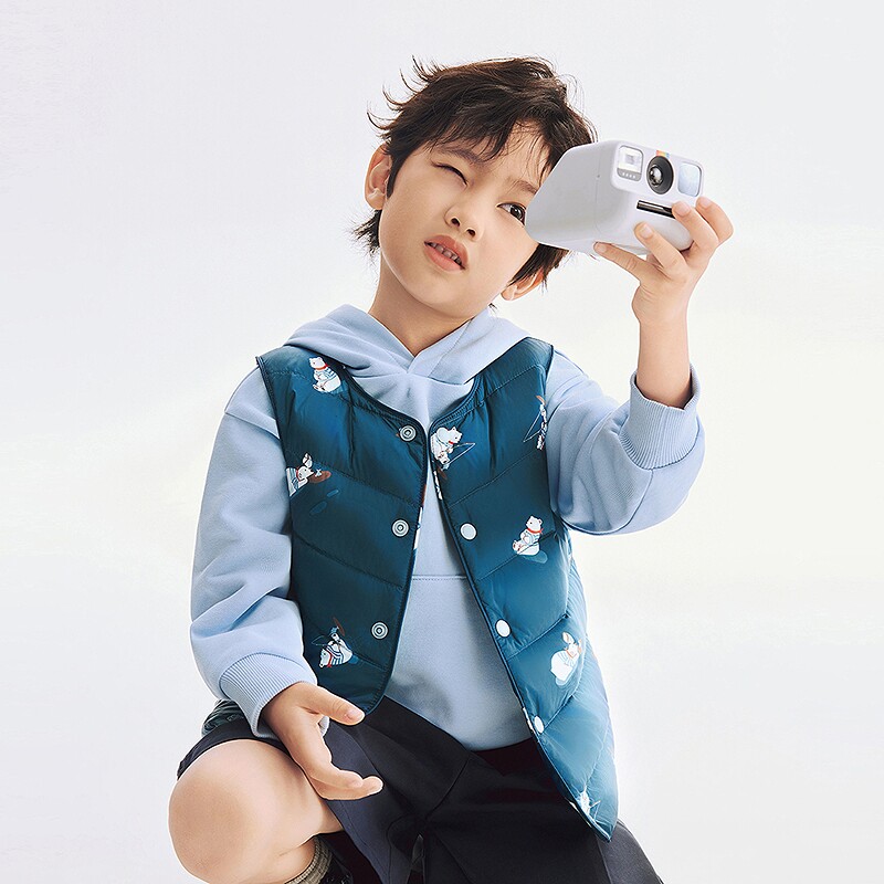 波司登秋季男女儿童羽绒服马夹羽绒马甲内胆背心