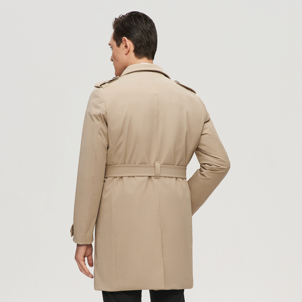 【鹅绒】波司登奥莱男首创高定风衣翻领长款拒水时尚厚羽绒服外套,淘宝优惠券,粉丝福利购,淘宝优惠卷