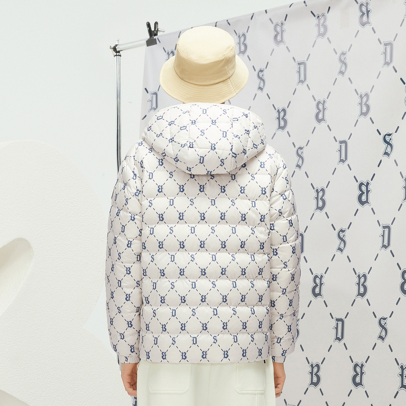 [新国标]波司登奥莱羽绒服男老花简约百搭潮流外套连帽轻薄羽绒服