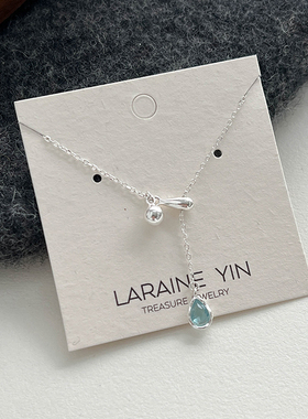 气质网红可调节水滴项链S925纯银