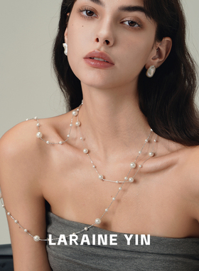 满天星人造珍珠项链流苏颈链秋冬新款毛衣链