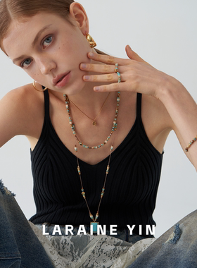 LARAINE YIN小众高级多色串珠手串 复古多巴胺叠戴百搭手饰腕饰