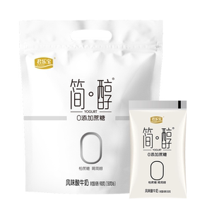 君乐宝简醇酸奶150g*12袋装0添加蔗糖发酵生牛乳低温风味酸牛奶