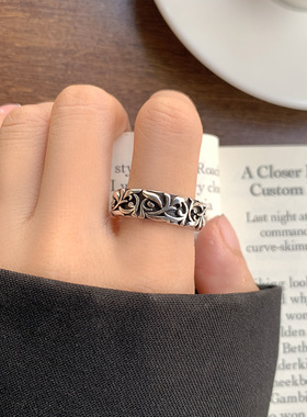 复古泰银男士925银不掉色戒指