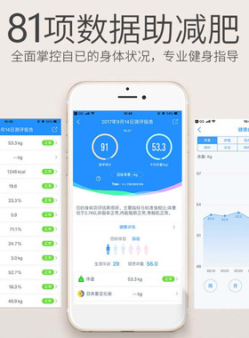 华为云体脂秤精准体重秤家用电子秤人体秤智能体脂称充电小型款