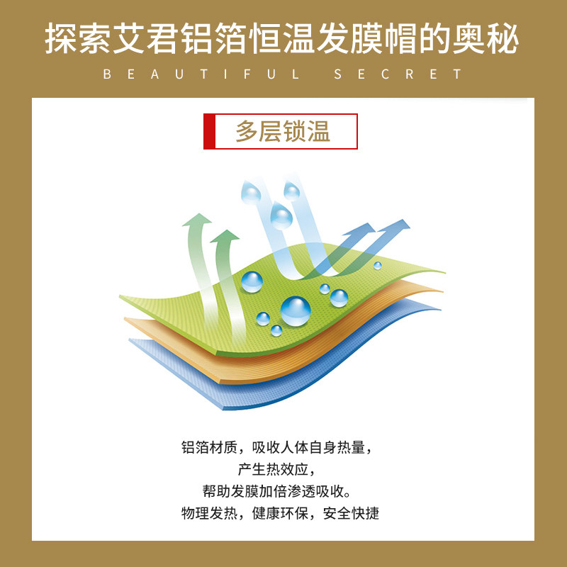 艾君不插电发热蒸发帽自热恒温锡纸 艾君焗油帽/蒸汽护发帽/护发仪