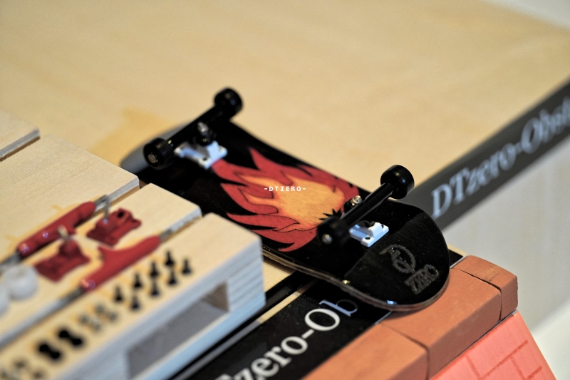 DTZERO专业手指滑板套装黑曼巴系列拼接火焰 - 图2