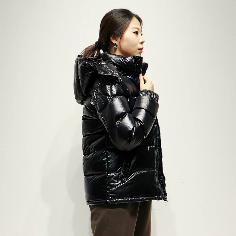 赤布 Glossy winter velvet down jacket, 2021 collection, duck down, plus size, oversize, increased thickness