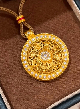 【杭州灵隐】本命年新中式吉祥八宝罗盘编织绳项链好运男女款吊坠
