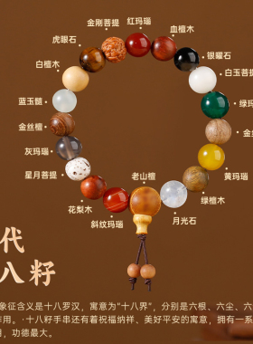 【杭州灵隐官方】十八籽手串