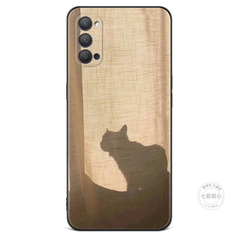 创意猫咪适用oppo reno10手机壳11/9/8pro+7可爱6/5K文艺4se复古3元气版2z个性Ace女款防摔软十一 - 图3