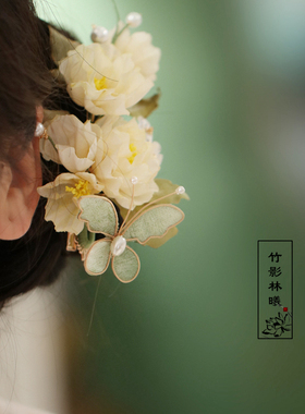 蝴蝶仙美古风汉服发饰发夹簪子宋