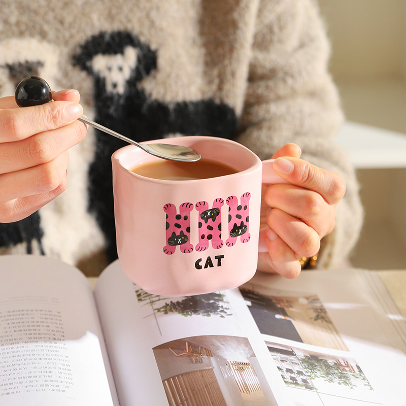 舍里花猫杯送闺蜜生日礼物女生情侣马克杯办公室喝水杯杯子咖啡杯 - 图3