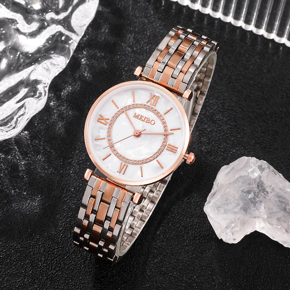 .Womens Luxury Crystal Women Bracelet Watches Top Brand Fash - 图2