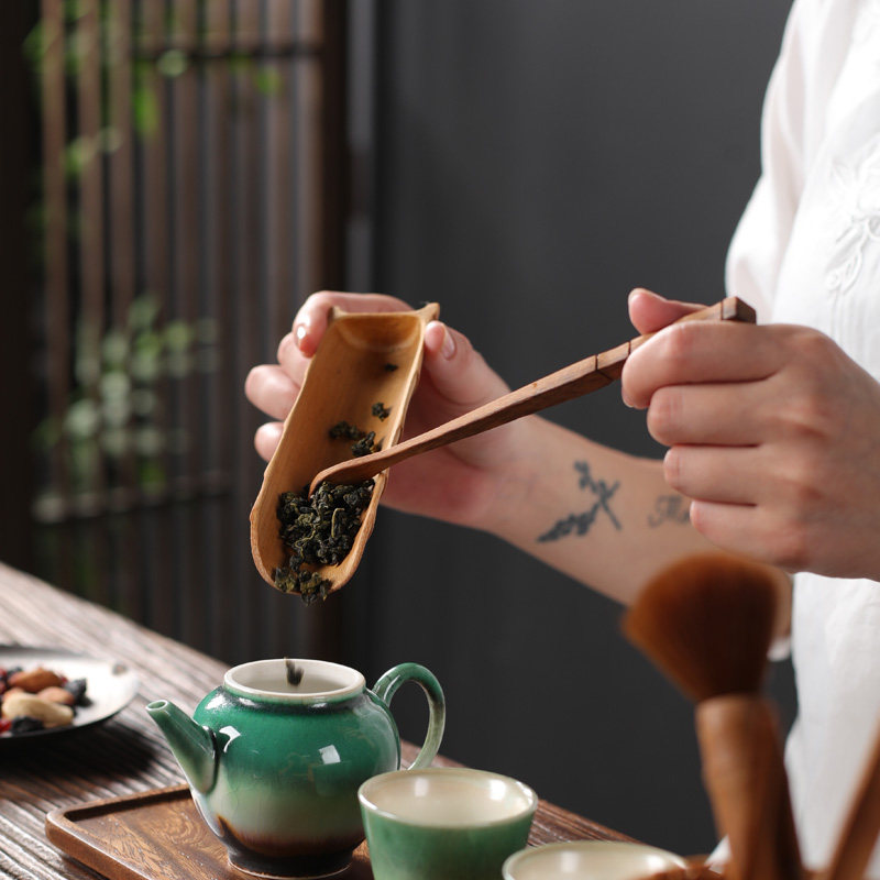 正佳源秋藤编茶具筒茶具竹茶夹茶勺普洱茶六君子茶道零配件收纳筒_虎窝淘