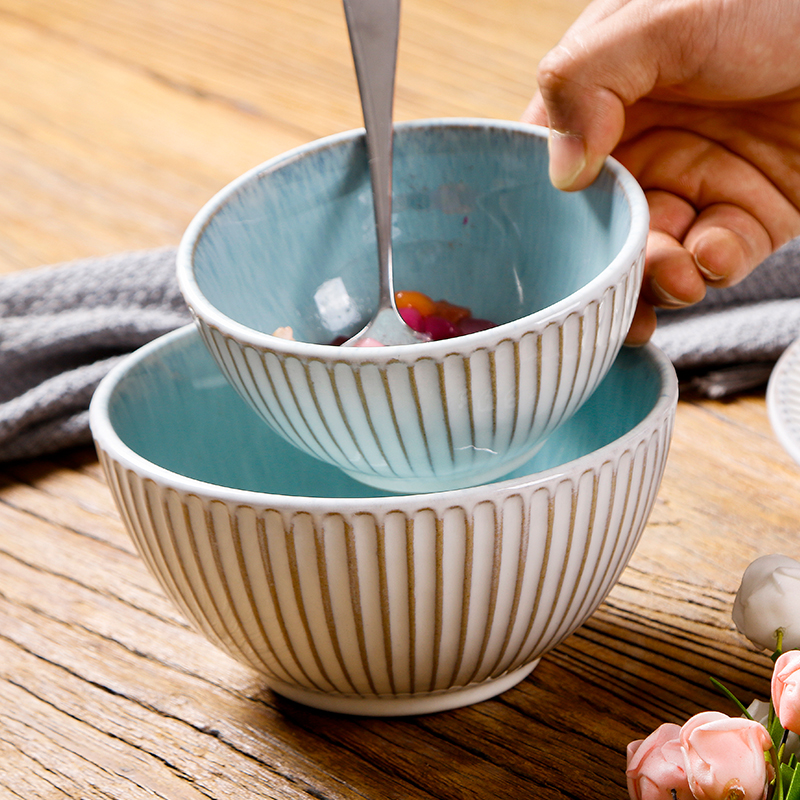 创意陶瓷餐具欧式简约西餐牛排盘草帽碗家用米饭碗平盘小清新菜盘 - 图2