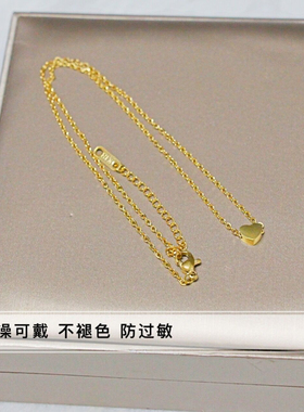 其他钛钢锁骨链女爱心