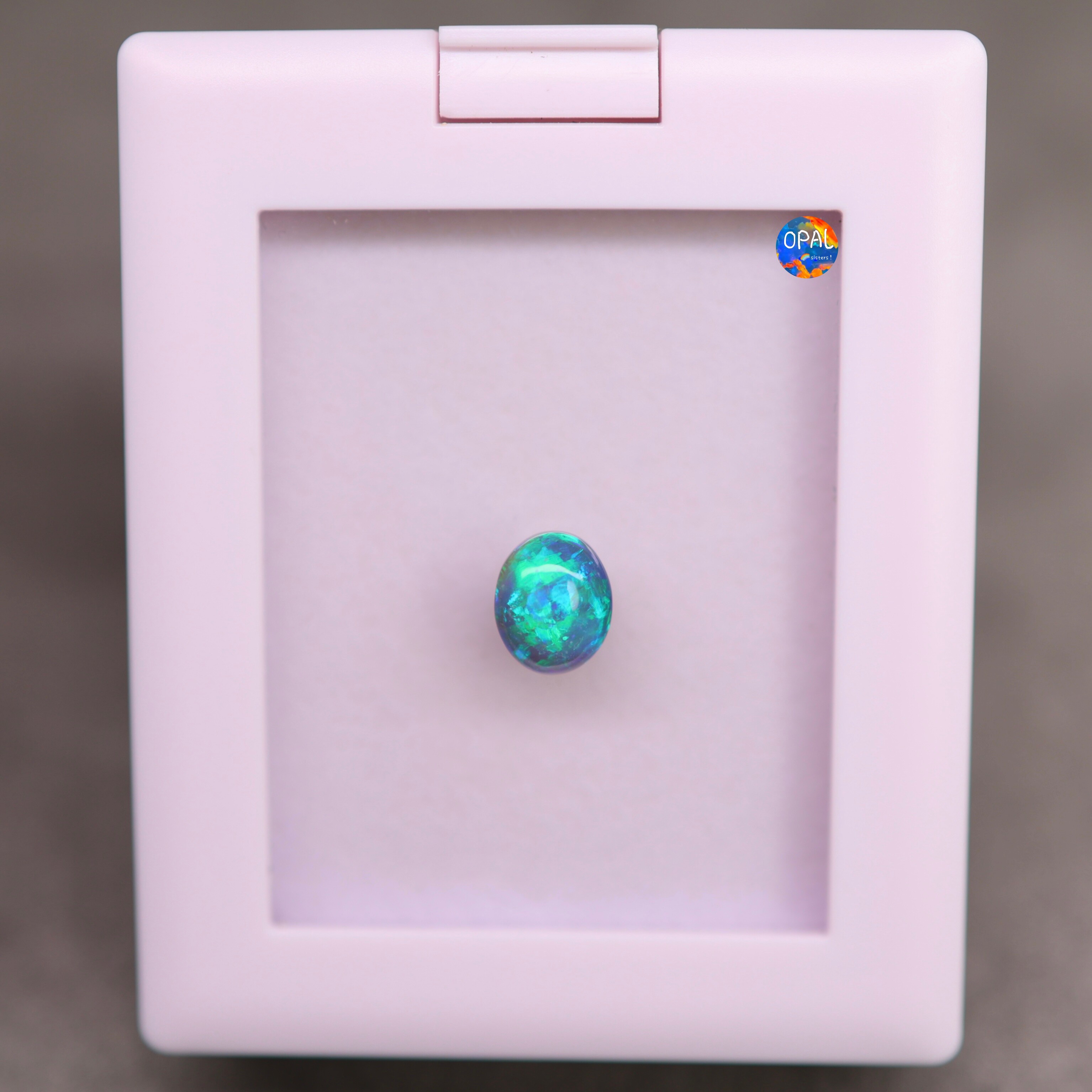 Australian Lightning Ridge natural blue-green earth color bare stone ring surface can be customized with inlaid ring pendant