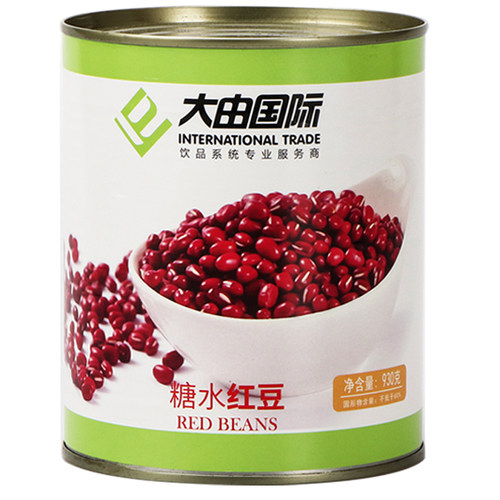 大由国际糖水红豆罐头红豆奶茶专用原材即食橙粒小罐免煮930g罐装 - 图2